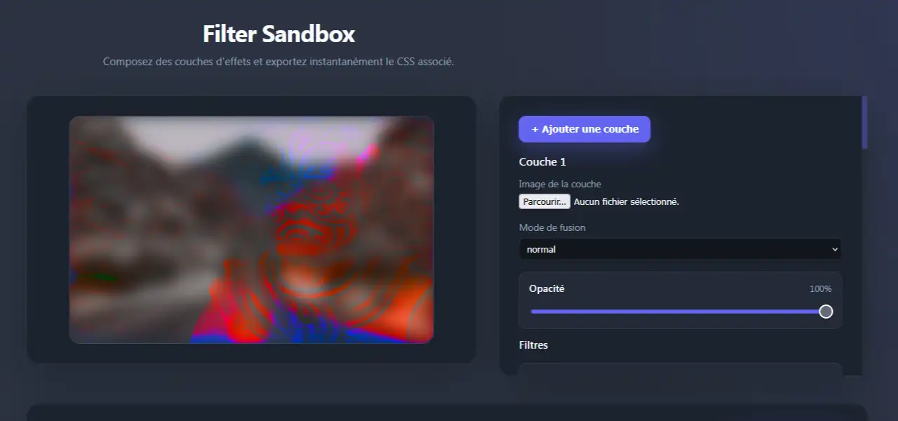 Filter sandbox